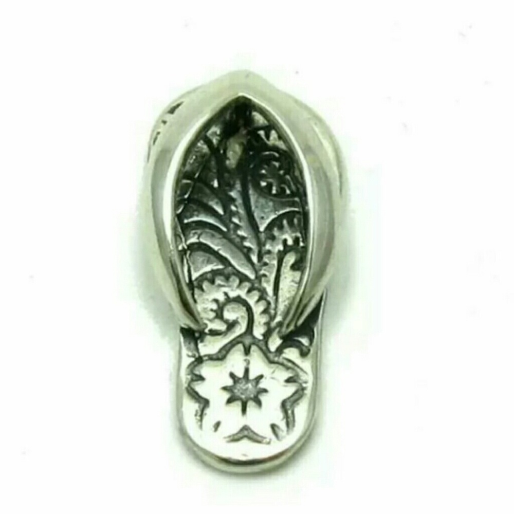 STERLING SILVER FLIPFLOP CHARM PENDANT